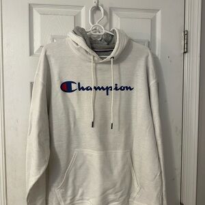 Champion Gray and White Hoodie